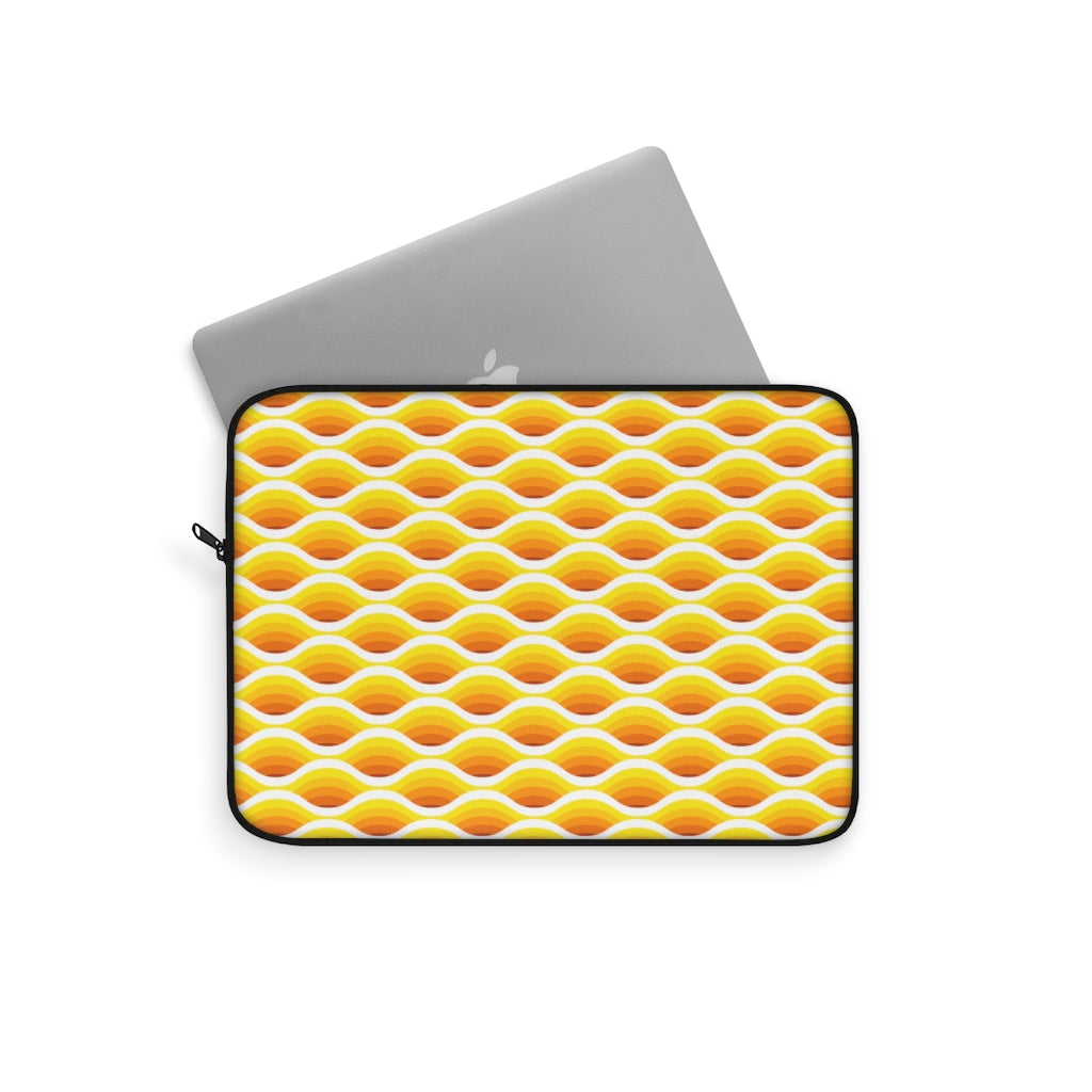 Electric Wave Gold Laptop Sleeve