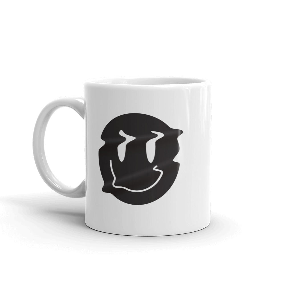 Distorted Smiley (Black) Mug