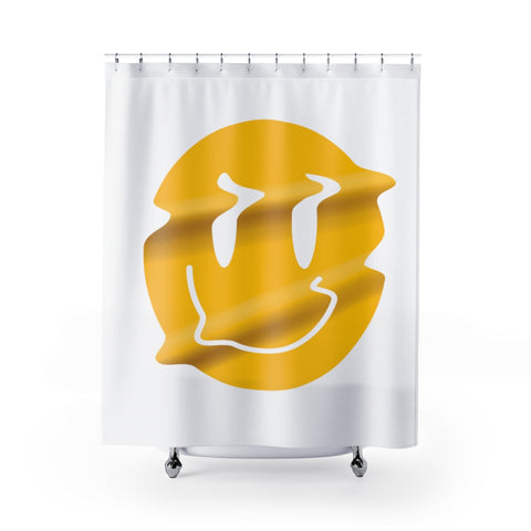 Distorted Smiley Shower Curtain