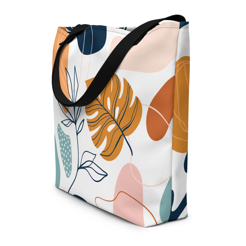Abstract Floral Tote Bag