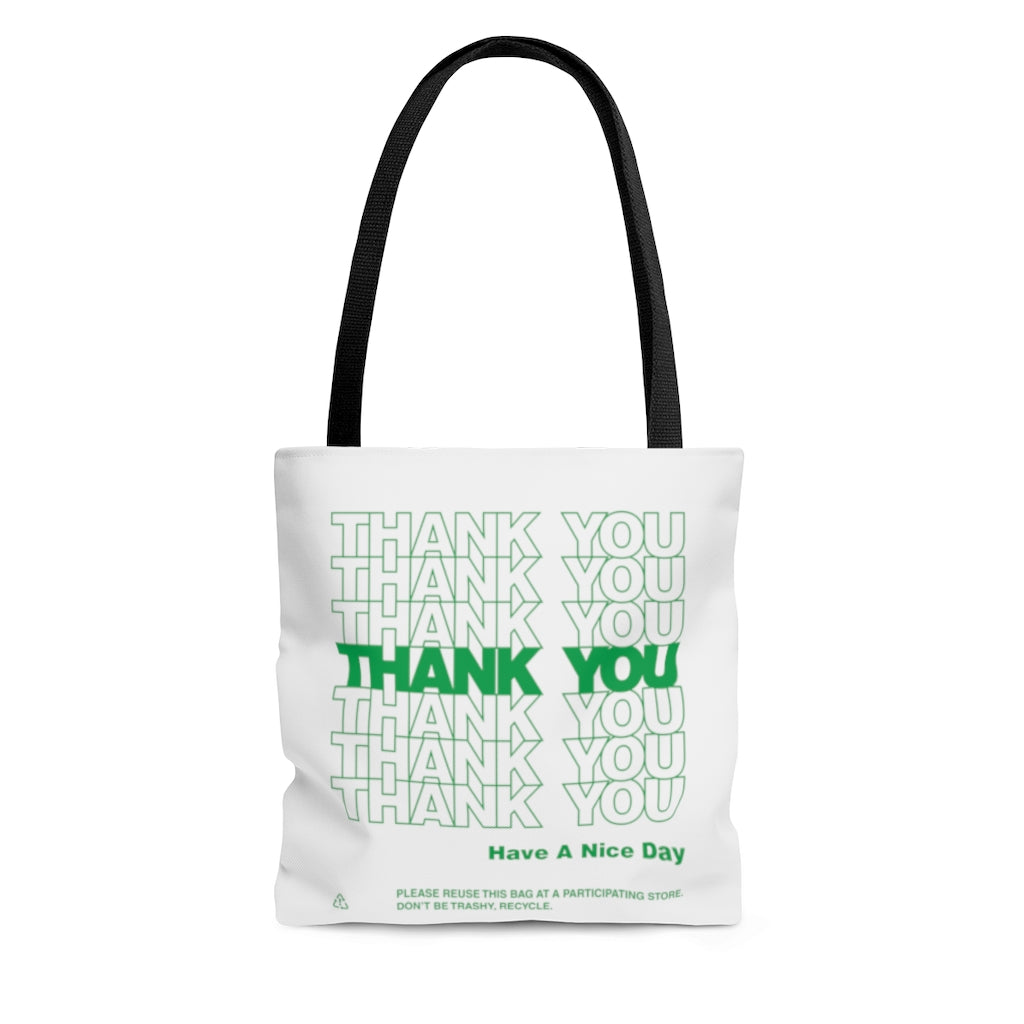 Thank You Thank You Recycle Green Tote Bag