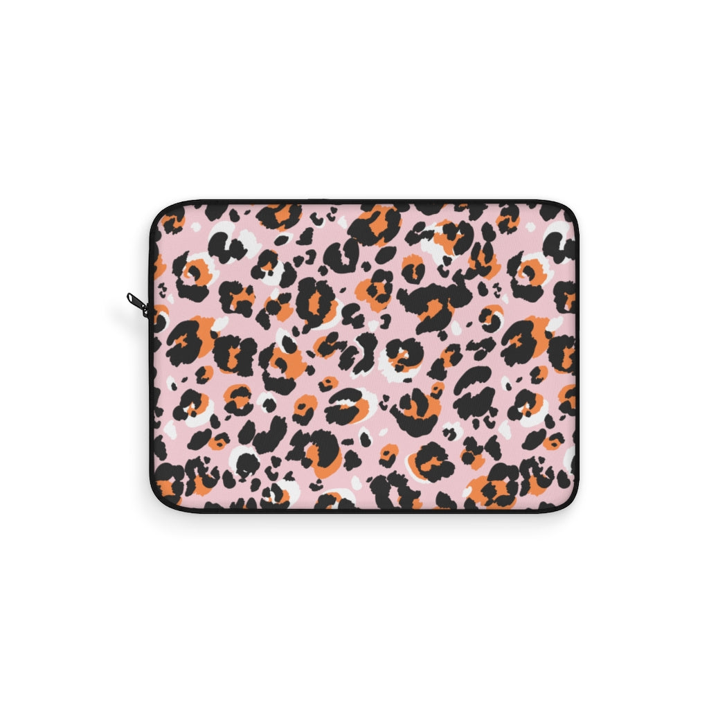 Orange Leopard Laptop Sleeve
