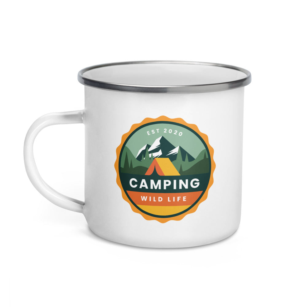 Vintage Camping Enamel Mug