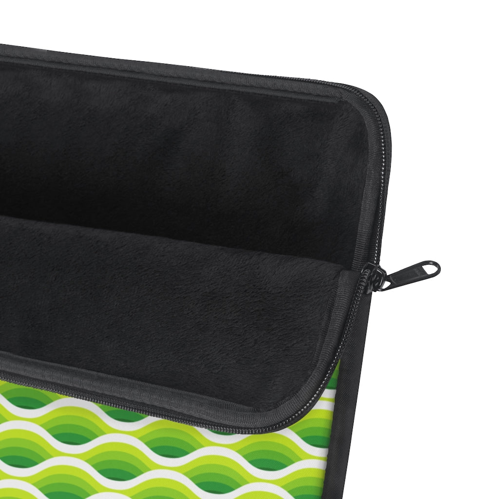 Electric Wave Lime Laptop Sleeve