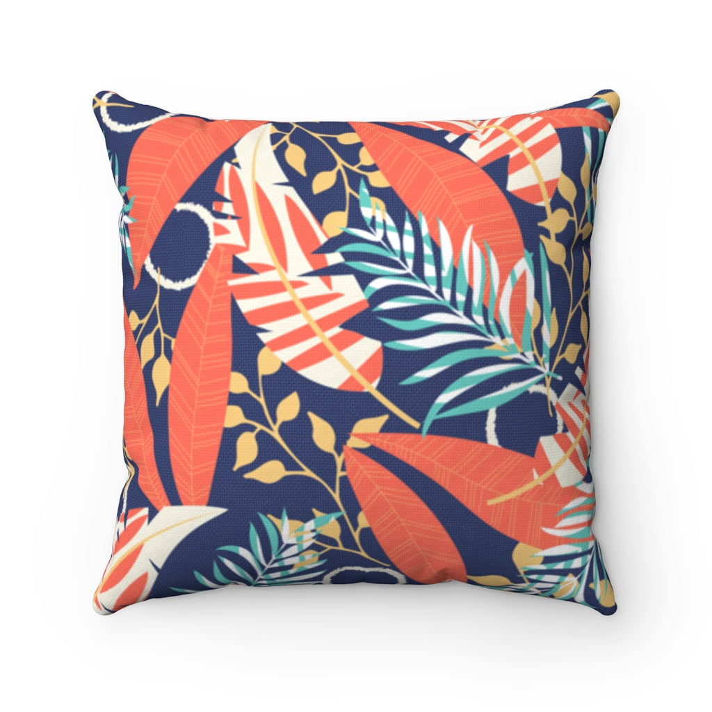 Floral Pastel Coral Throw Pillow