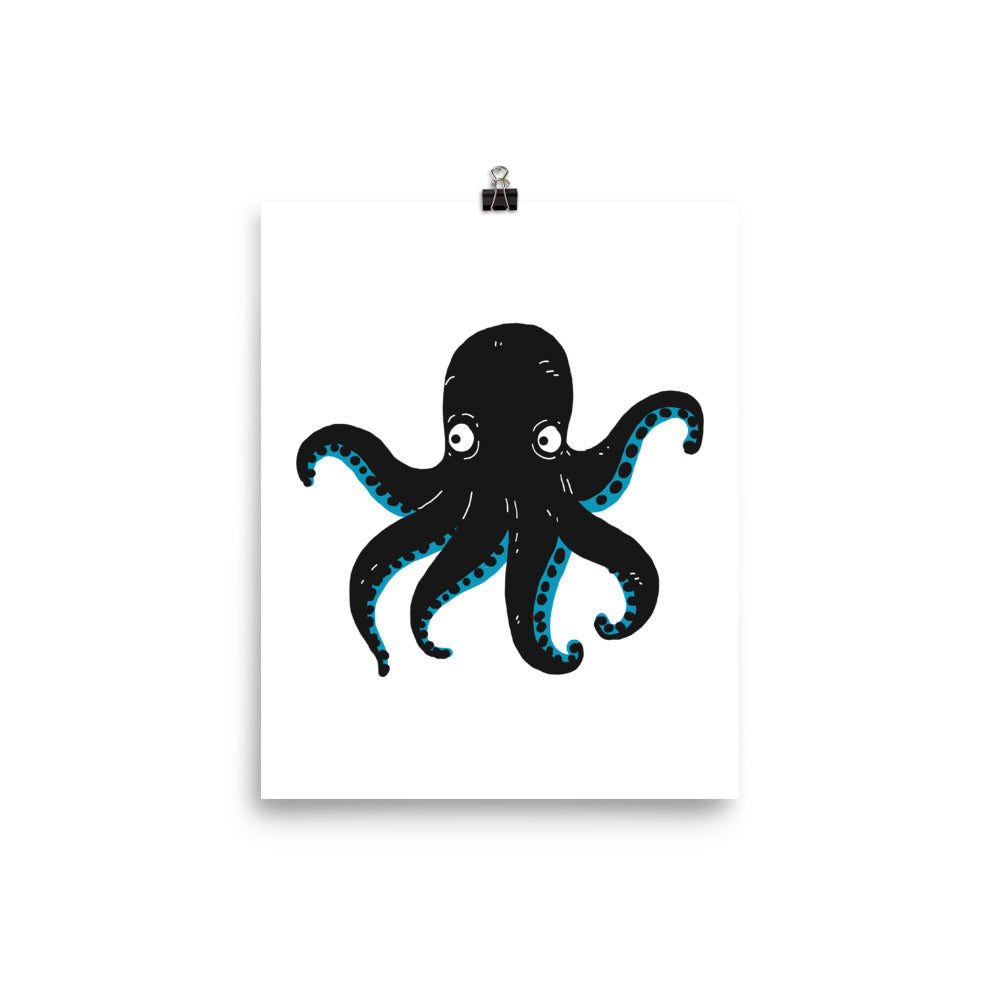 Black Octopus Poster