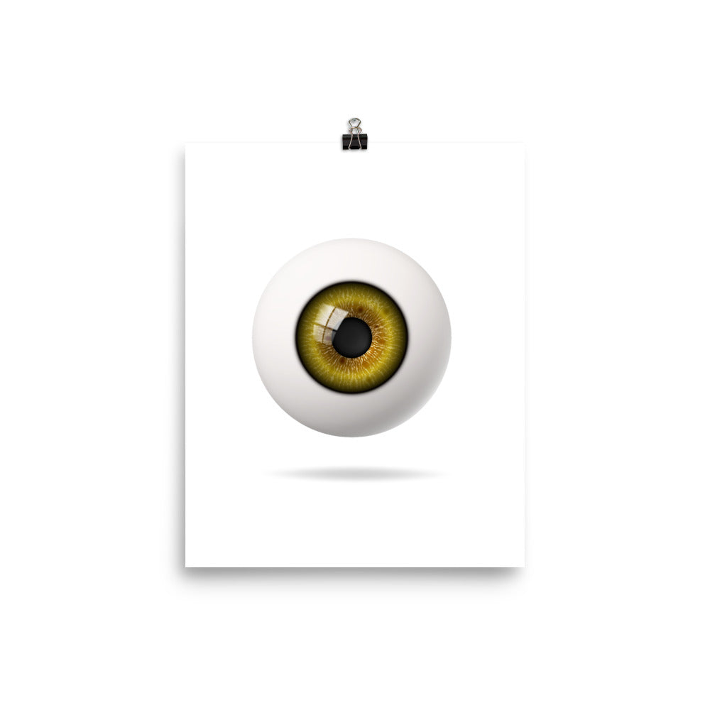 Realistic Light Green Eyeball Poster