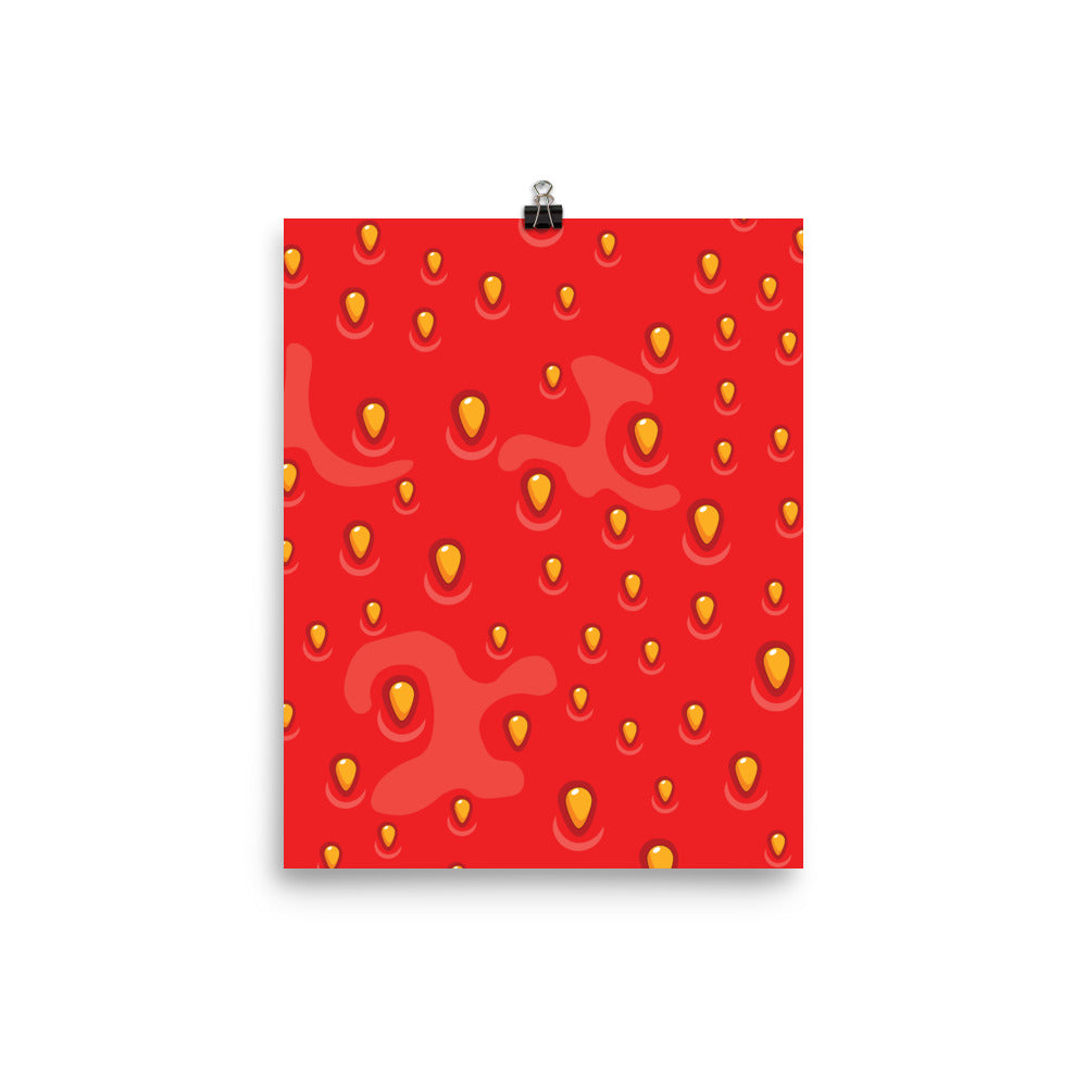 Strawberry Texture Poster