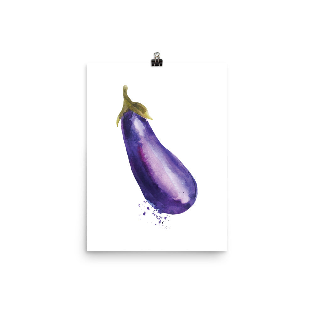Watercolor Eggplant Poster