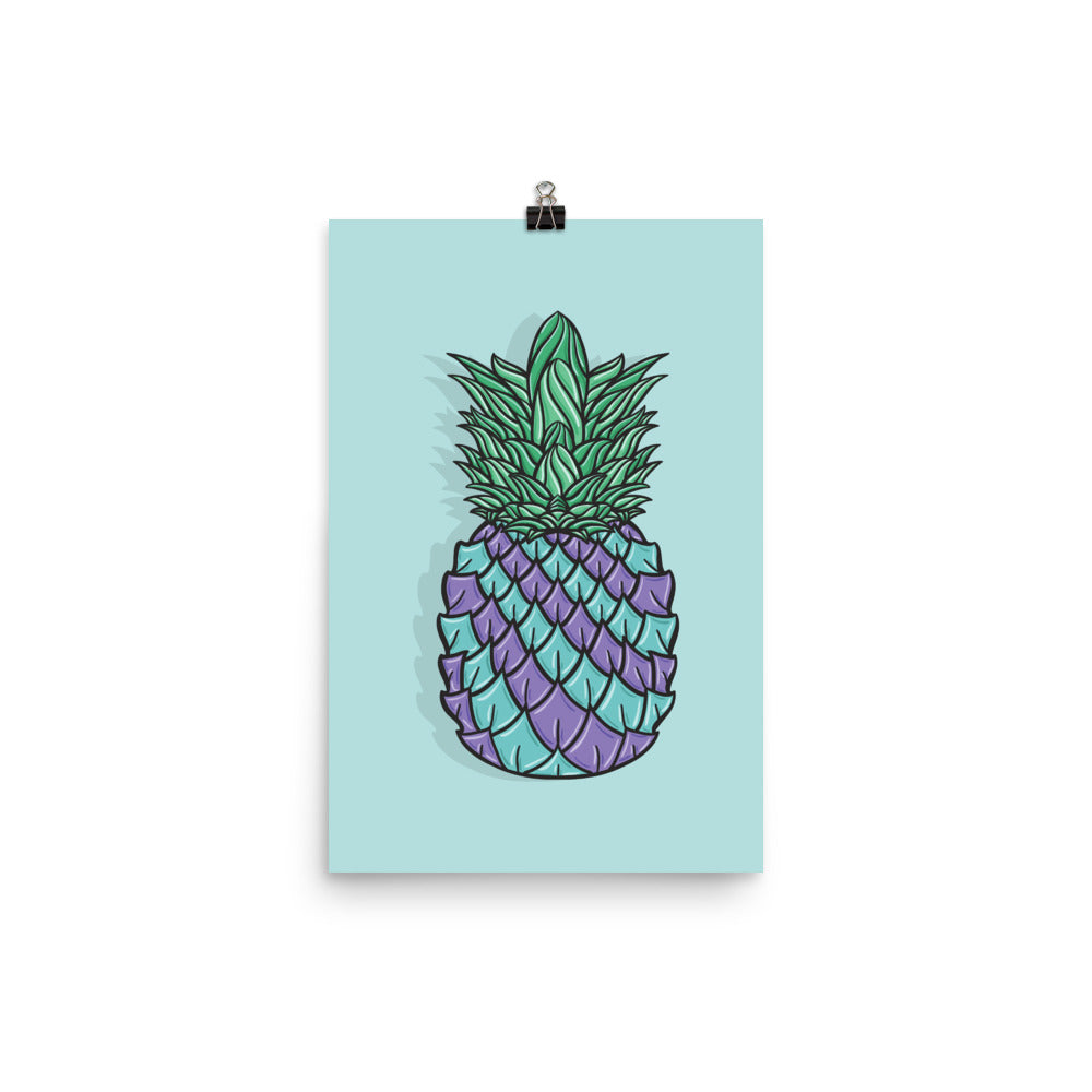 Pineapple Blue Poster