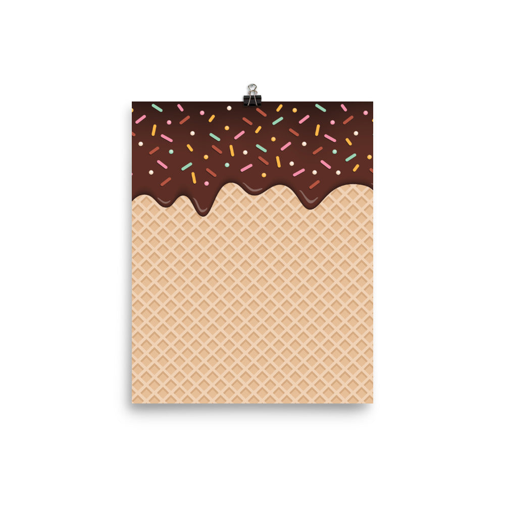 Chocolate Waffle with Sprinkles Poster