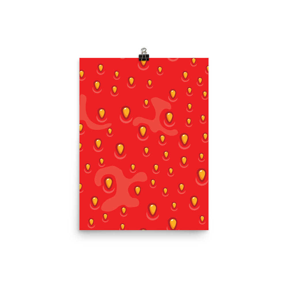 Strawberry Texture Poster