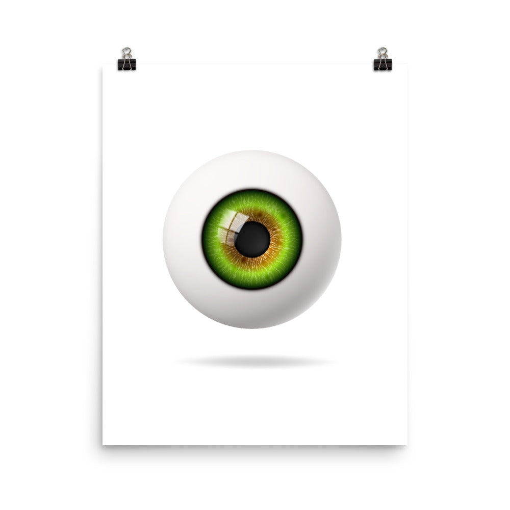 Realistic Green Eyeball Poster