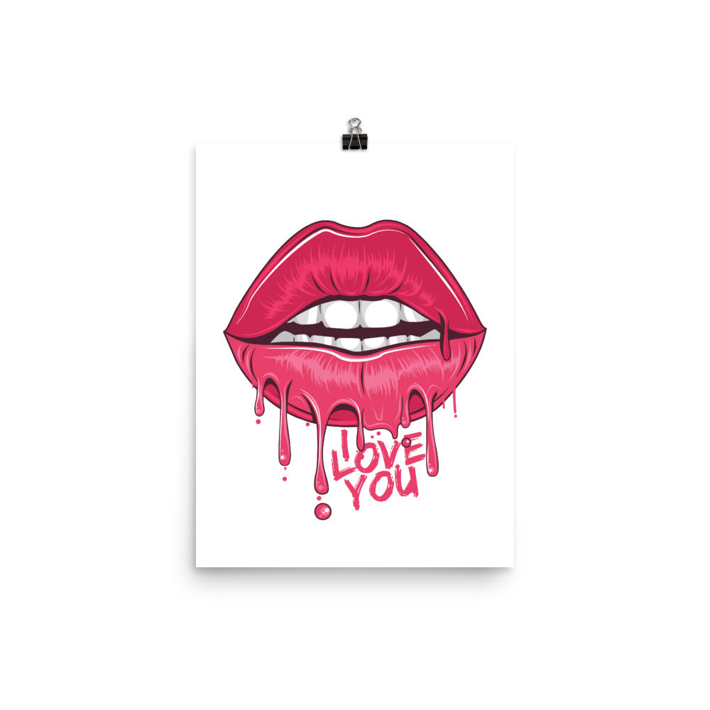 I Love You Lips Poster