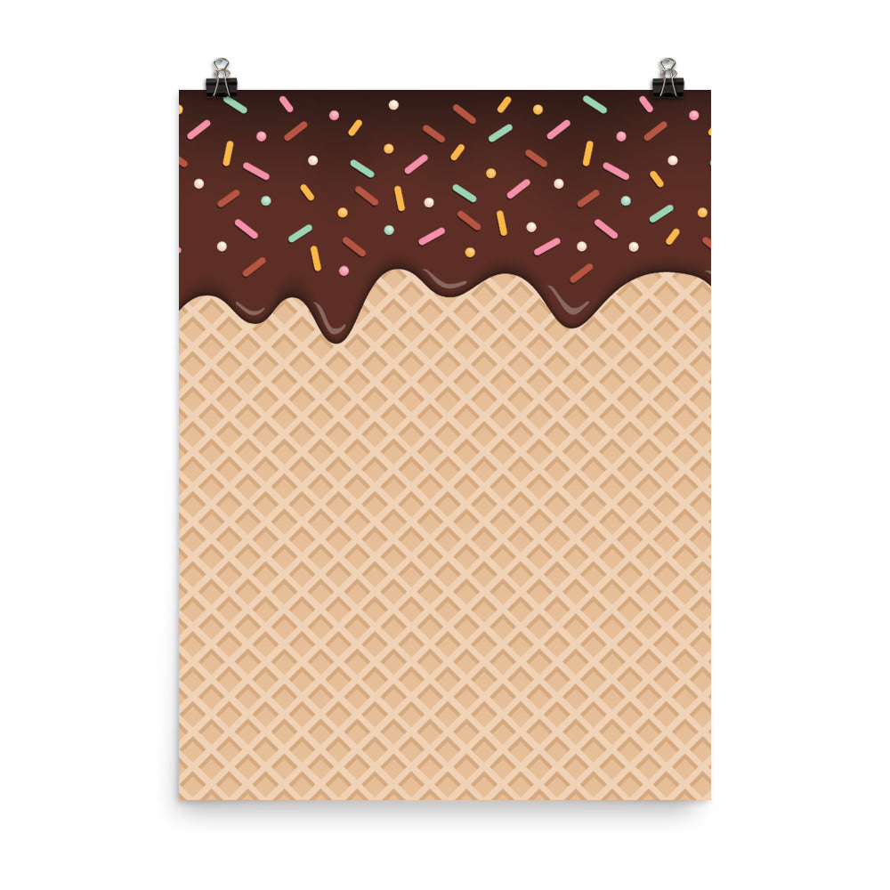 Chocolate Waffle with Sprinkles Poster