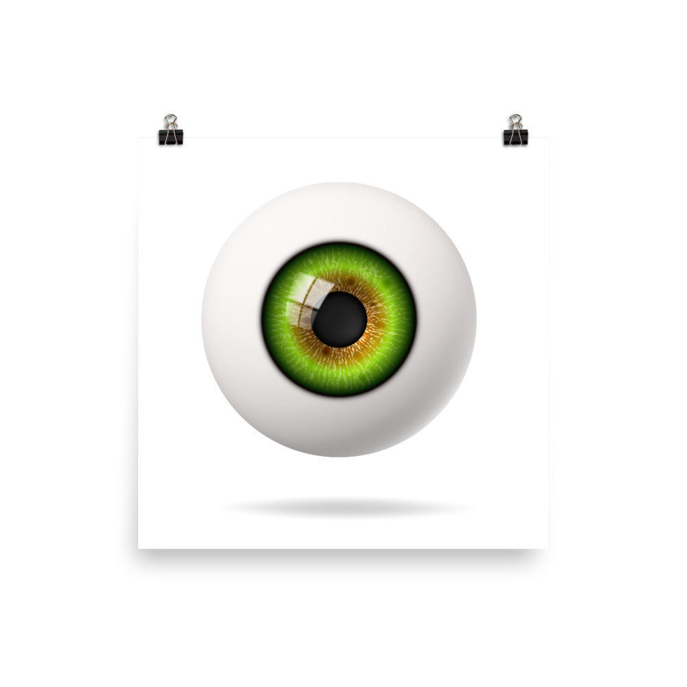 Realistic Green Eyeball Poster