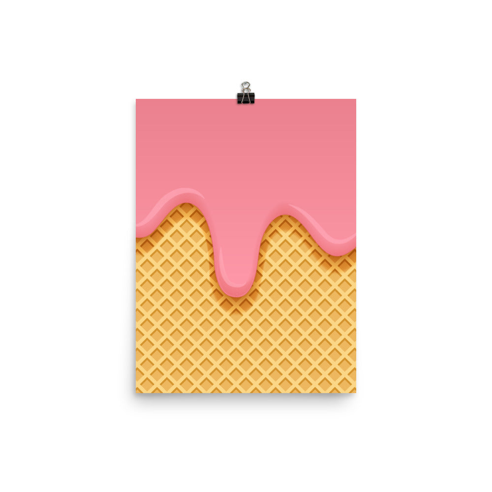 Pink Cream Waffle Poster