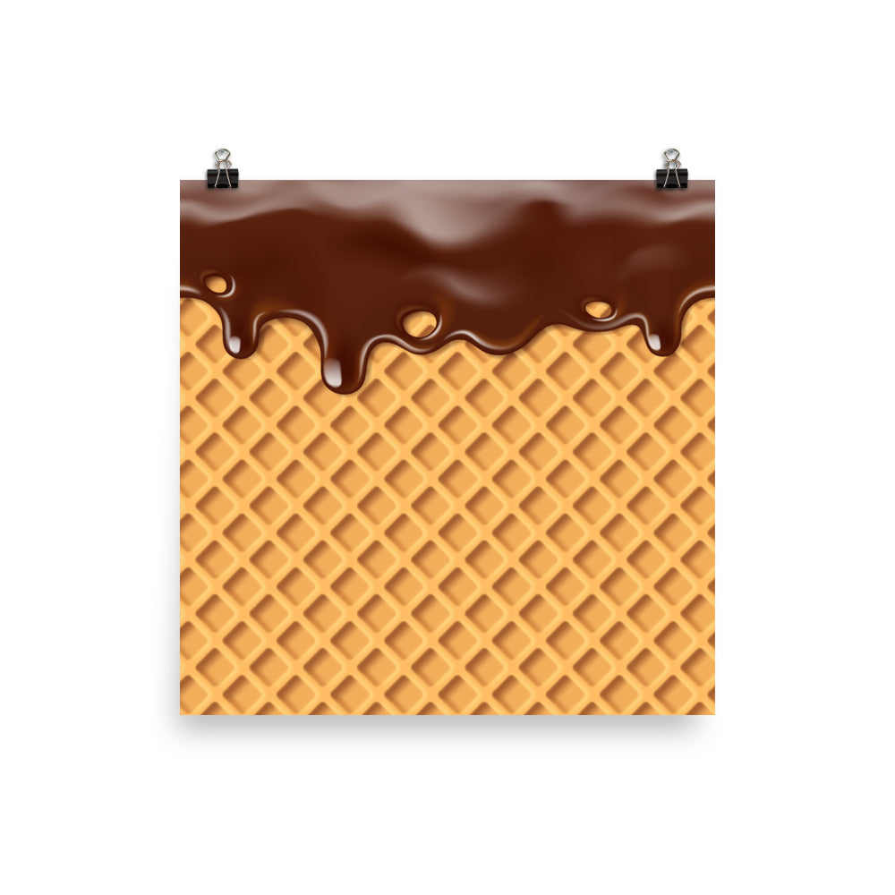 Dark Chocolate Caramel Waffle Poster