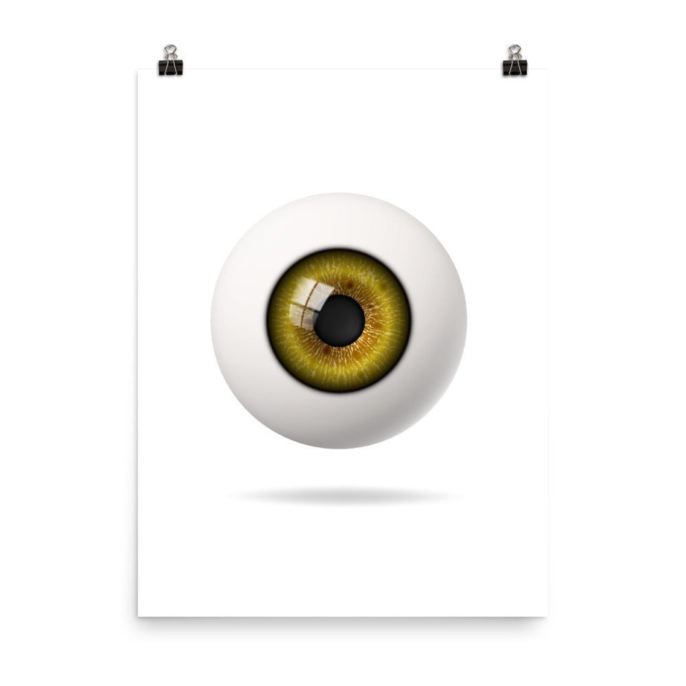 Realistic Light Green Eyeball Poster