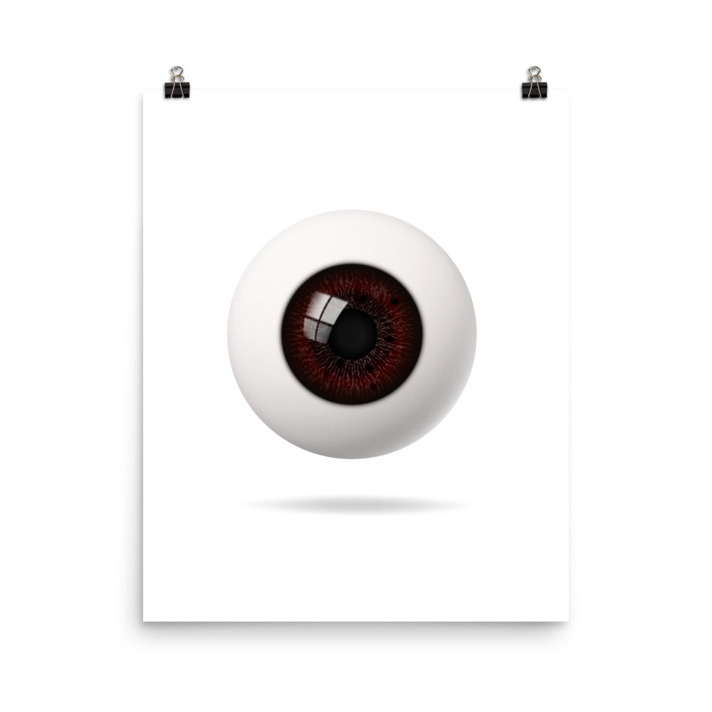Realistic Brown Eyeball Poster