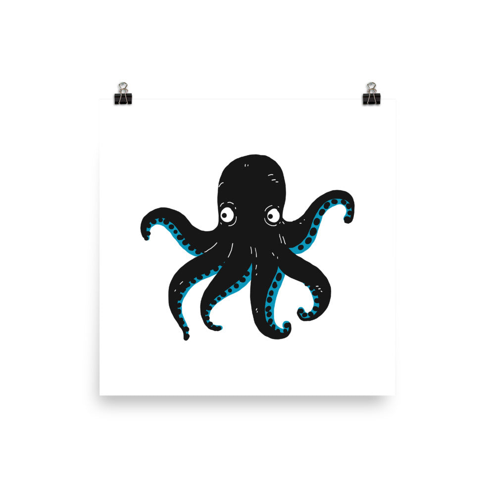 Black Octopus Poster