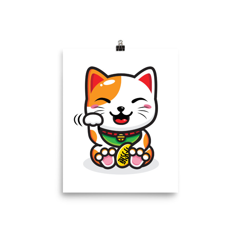 Maneki Neko Lucky Cat Poster