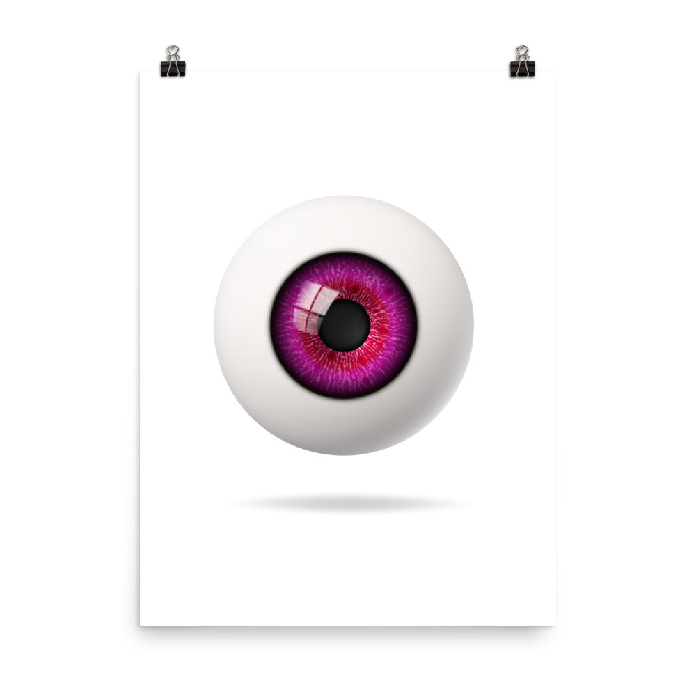 Realistic Purple Eyeball Poster