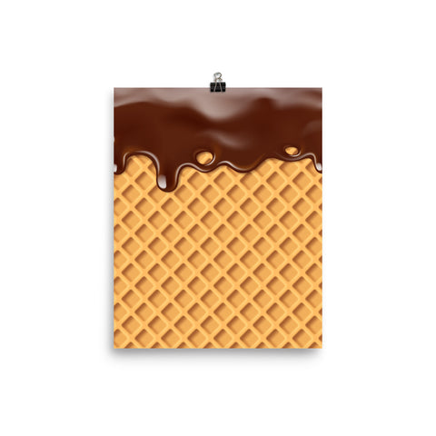 Dark Chocolate Caramel Waffle Poster