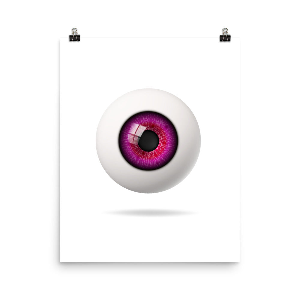 Realistic Purple Eyeball Poster