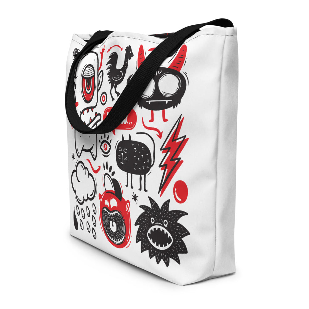 Monster Madness (Meaw Hello) Tote Bag